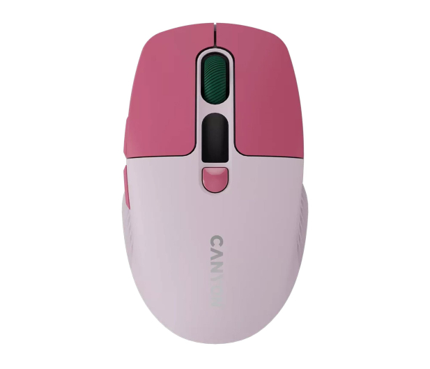CANYON Mysz bezprzewodowa MW-26 LCD Cicha Dwa Tryby Różowa - 1348456 - zdjęcie